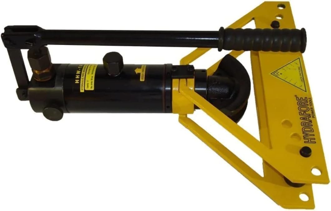 HELLARO Hydraulic Pipe Tube Bender w. 4 Dies & Case All Metal Bending (3/8" - 1") W-1A