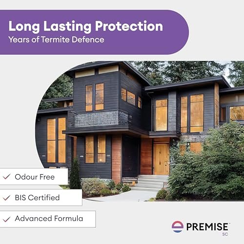 Premise Termite Control, Anti Termite Chemical For Construction | Termite Killer Chemical For Long Lasting Control | Pre & Post Construction Termite Killer| Deemak Killer | Pest Control (1 Litre) -