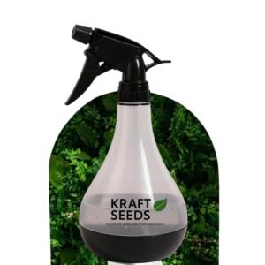 Kraft Seeds 770ml Spray Bottle for Plants, Compact Water Spray Bottle, Garden with Adjustable Nozzle, Leak-Proof Hand, Multi-Purpose use, Transparent Sprayer for Lawn Garden