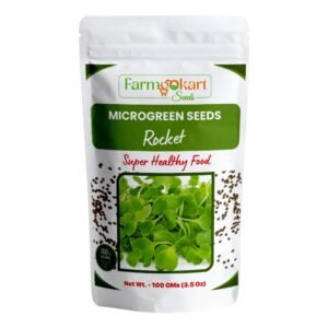ROCKET/ARUGULA MICROGREEN SEEDS | 100 Gms |- Non-GMO, Heirloom Seeds for Growing Microgreens in Soil, Coconut Coir, Aerogarden & Hydroponic |