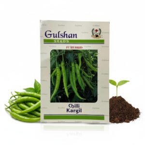 Gulshan Seed Farm F1 Hybrid Chilli Seeds | High-Yield Green Chilies for Home Gardening | Spicy Vegetable Seeds for Pots, Grow Bags, Balcony & Terrace | Easy to Grow All-Season Planting