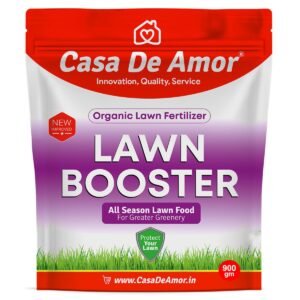 Casa De Amor Organic Lawn Booster | Organic Fertilizer for Lush Green Grass | Eliminates Brown Patches & Strengthens Roots | Easy Dry Application | 900 gm (1 Pack)