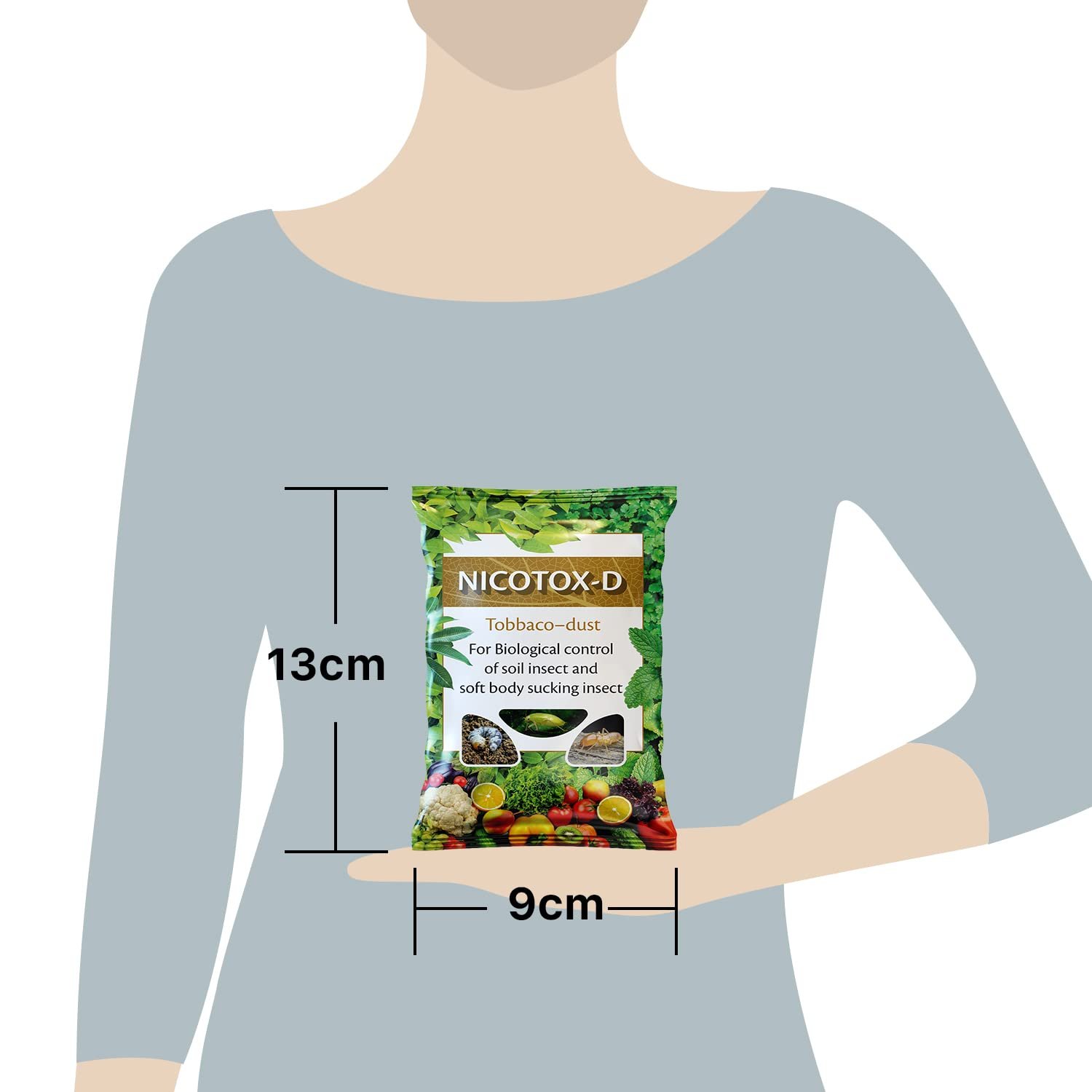 DIVINE TREE Nicotox-D Tobacco Dust Powder for Plants (900g) | Natural Soil & Root Insecticide for Plants | Organic Pest Control for Garden, Lawn, Pots & Home Plants