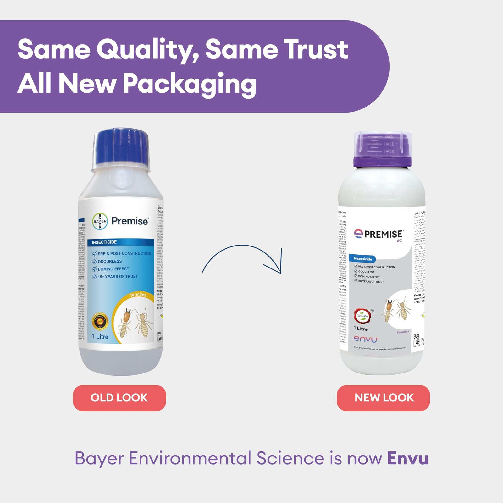 Premise Termite Control, Anti Termite Chemical For Construction | Termite Killer Chemical For Long Lasting Control | Pre & Post Construction Termite Killer| Deemak Killer | Pest Control (1 Litre) -