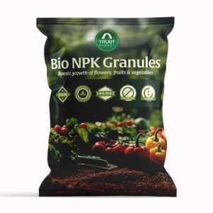 TrustBasket Organic NPK Fertilizer for Plants 1kg – Bio NPK 19 19 19 Fertilizer for Home Garden & Farming | Biozyme Granules, Boosts Growth & Disease Resistance, Prevents Flower & Fruit Drop