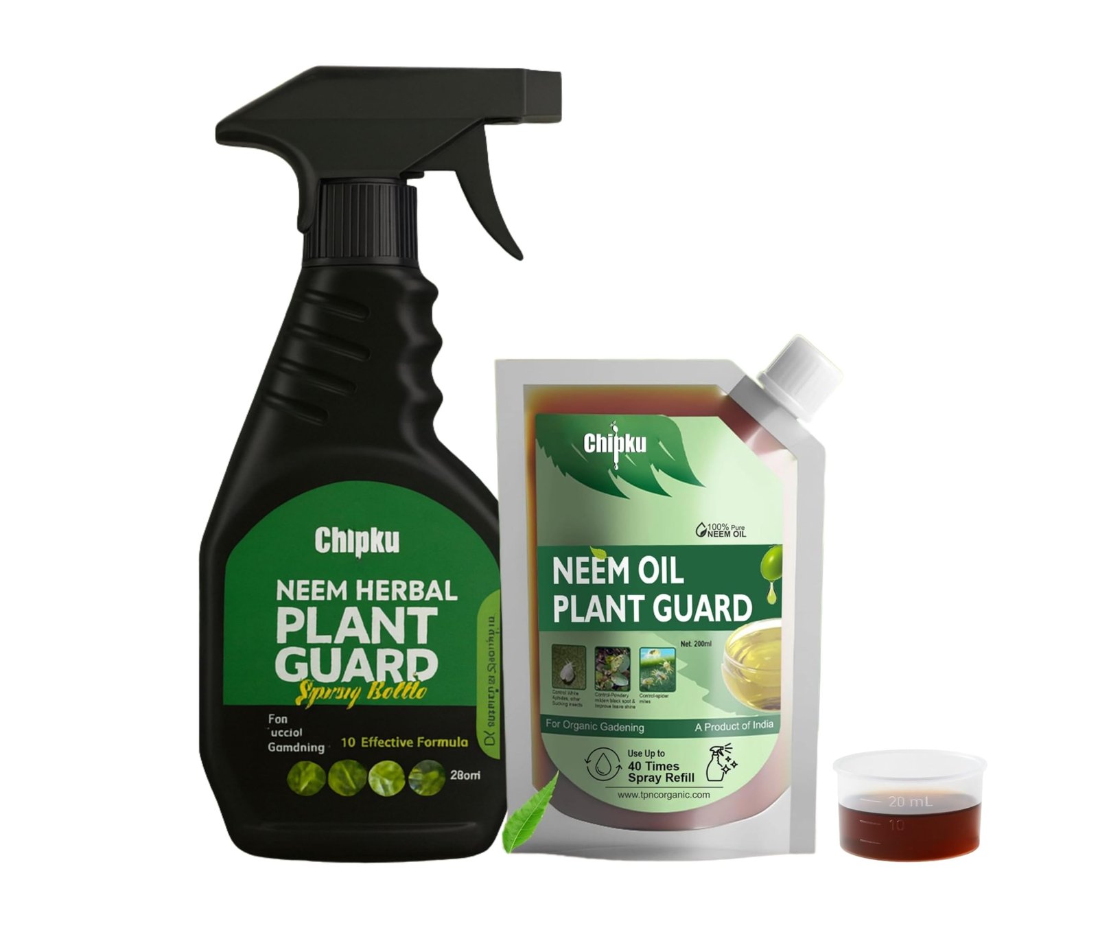 Chipku Pure Cold Pressed Water Soluble Neem Oil 200ml With Free Empty Spray Bottle Concentrate For Plants & Garden For Indoor And Outdoor Removes Aphids Fungus Mildew For Making 40 Neem Spray Bottles