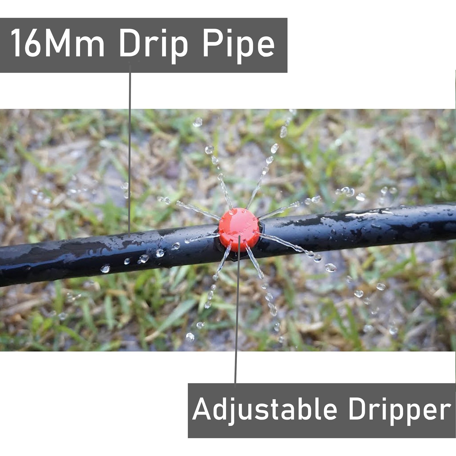 BHAGIRATH - Drip Irrigation 16mm Diameter Main Supply Line Pipe (50 Meter) Black