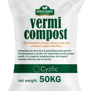 EARTHPOWER Vermicompost for Plants 50kg | Manure for Home Gardening | Organic Fertilizer for Plants Home Garden | Vermi Compost for Plant