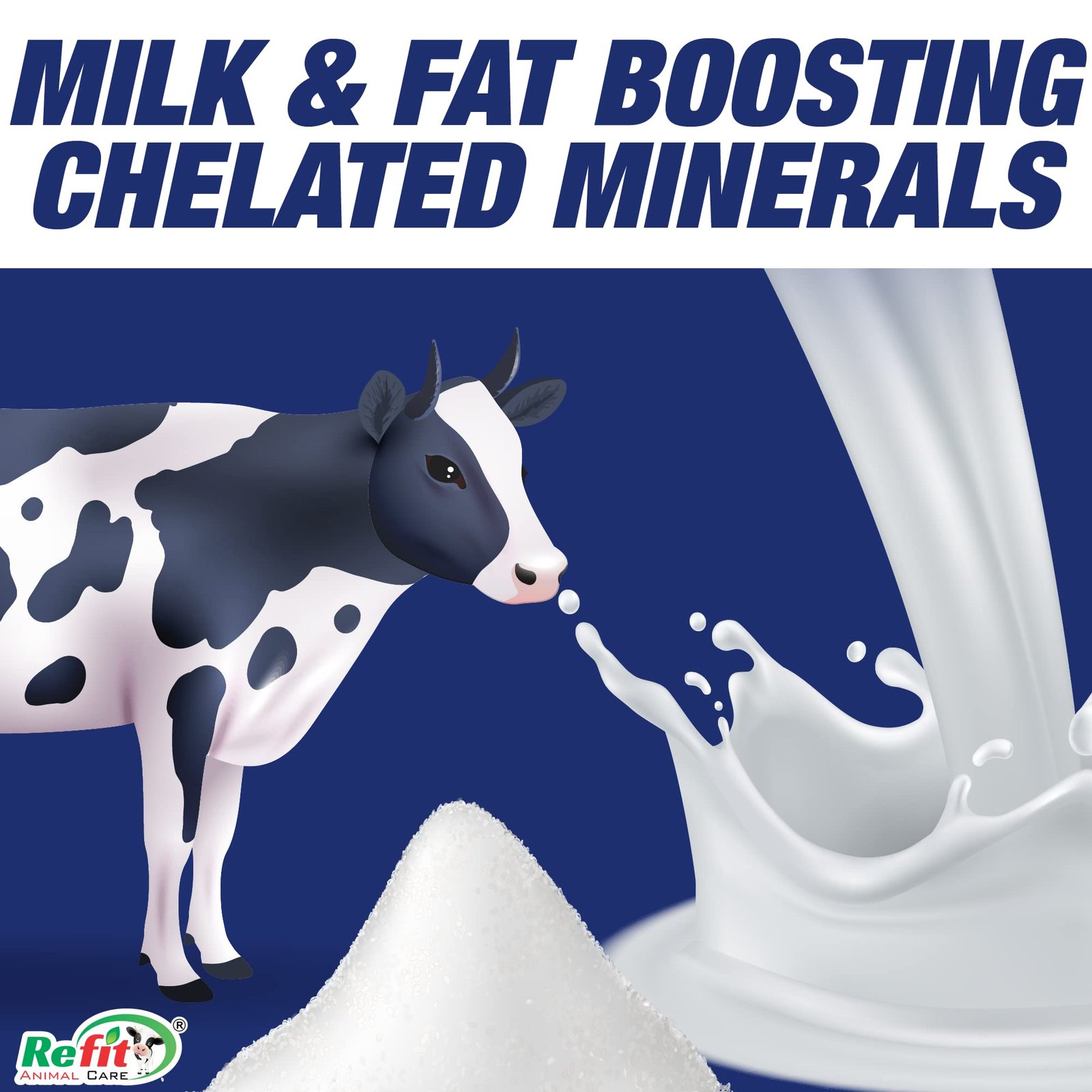 REFIT ANIMAL CARE Chelated Mineral Mixture Powder and Granules for Cow, Buffalo,Cattle, Goat, Chicks and Poultry, 5 Kg, Mashup