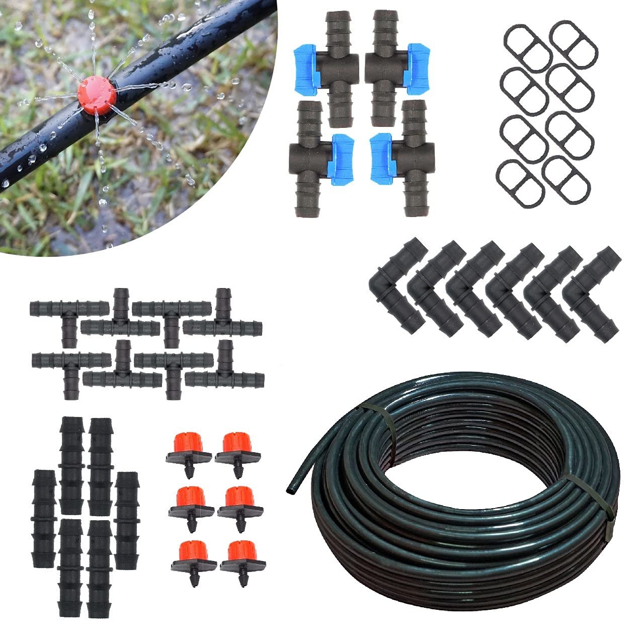 BHAGIRATH - Drip Irrigation 16mm Diameter Main Supply Line Pipe (50 Meter) Black