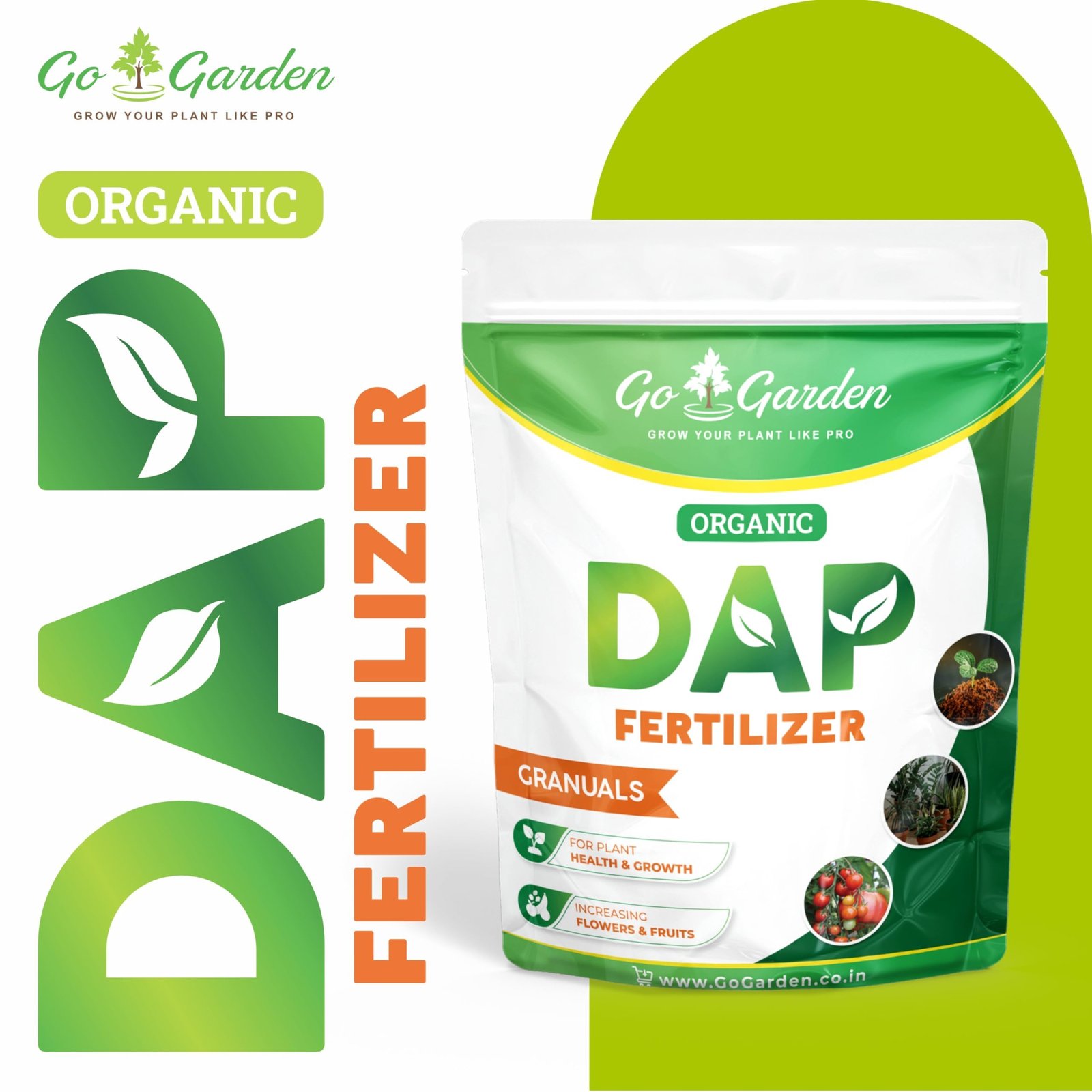Go Garden - All Purpose Bio DAP Fertilizer for Home Plants & Gardening Purpose - 100% Water Soluble Fertilizer 400 Gram Granules