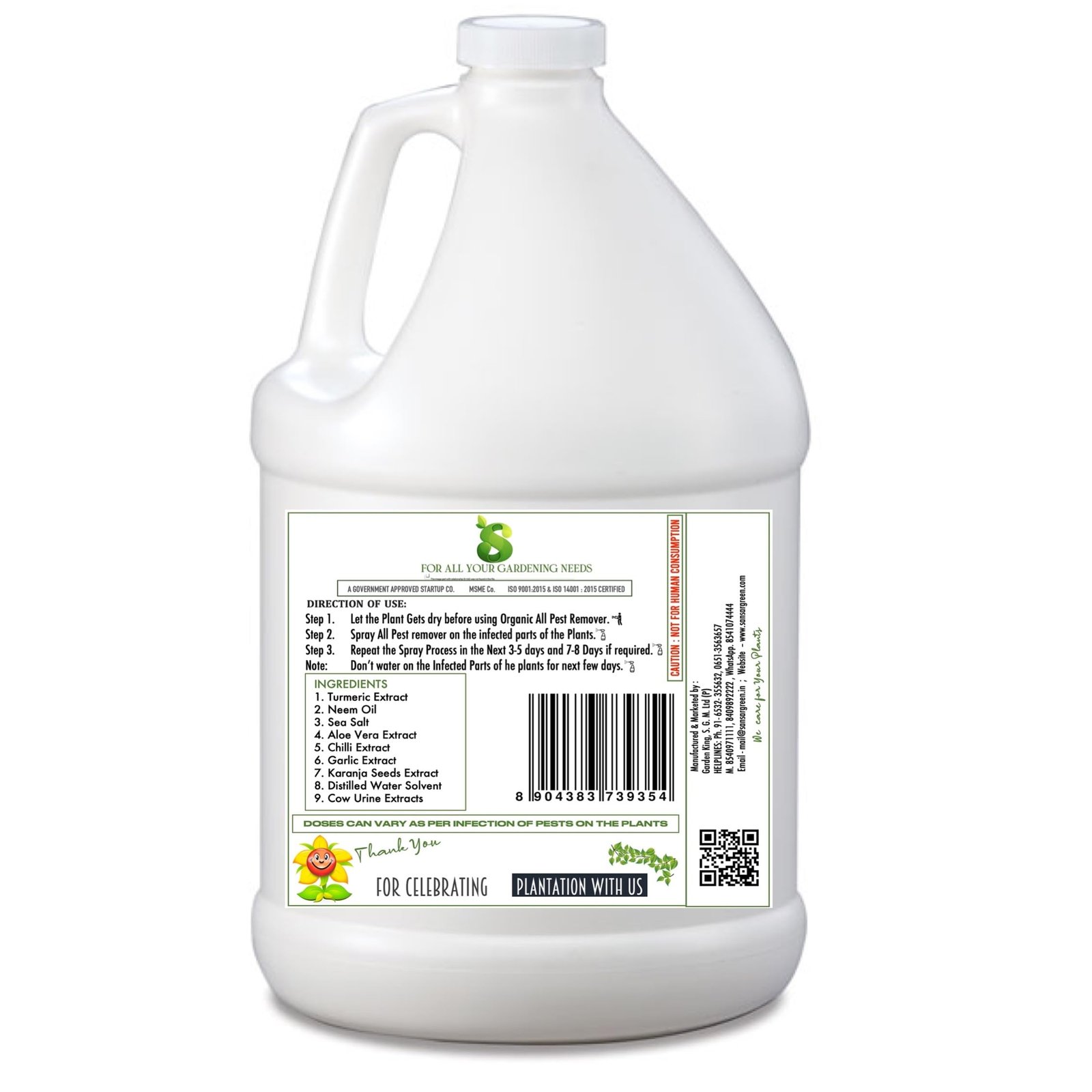 Sovata® Pest Plant Remover, Essential Organic Powerful Liquid Pesticide for Removing All Types of Pests Infection from Plants. (1000 ml)