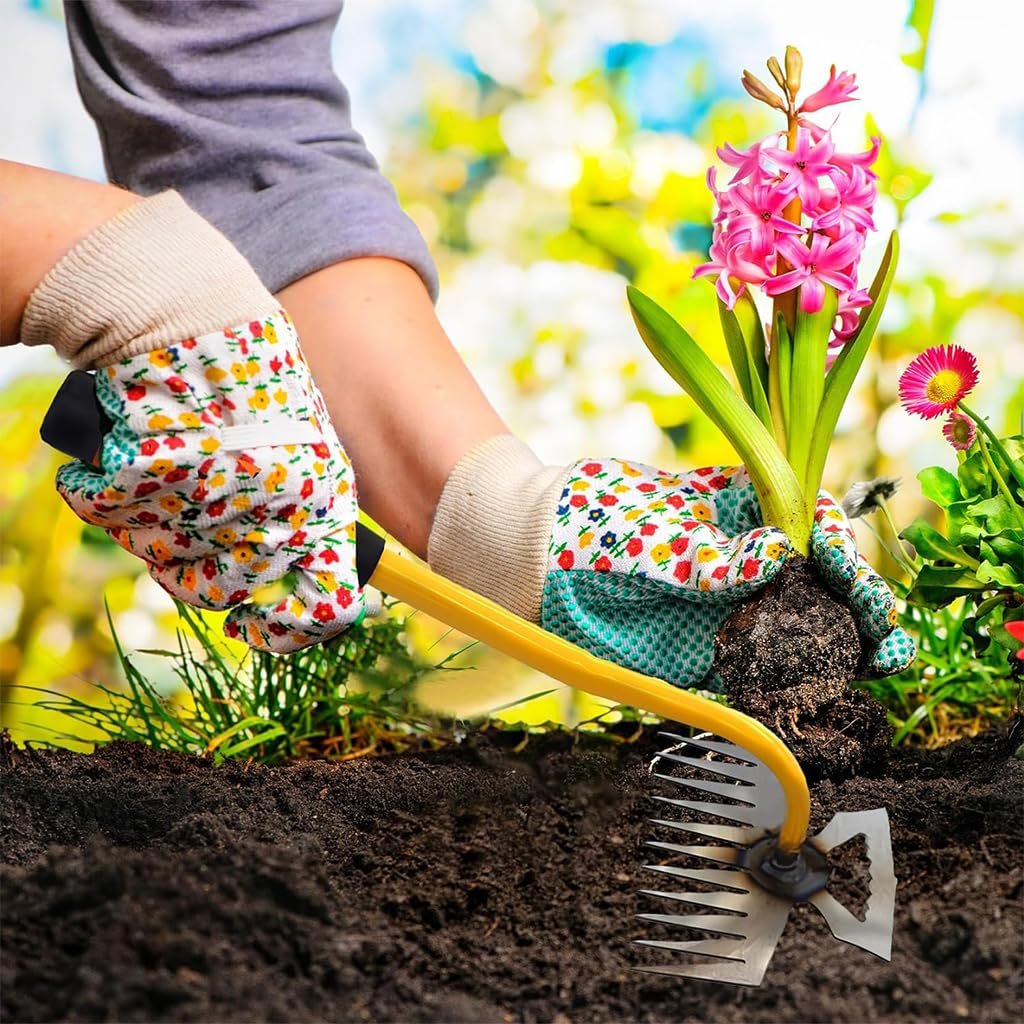 HASTHIP® Gardening Hand Weeder Tools - Portable Weed Puller Tool - 33CM Plant Cutter for Home Garden - Steel 11 Claws Weeder Hand Gardening Tools - Weed Removal Tool & Garden Tools for Garden & Lawn