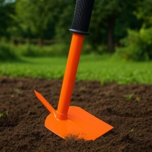 ecofynd Heavy Duty Garden Hand Hoe with 16 inches Handle, Gardening Tool for Easy Soil Cultivation & Weeding, Comfort Grip Handle Phawda, Agriculture Equipment for Home Farm Lands (GT019, Orange)