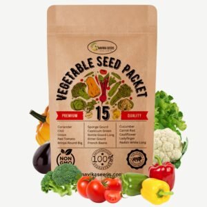15 Packets of Organic & hybrid Vegetable Seeds For Home Garden & Planting For Pots and Patio - Includes Free E-book. (1500 + Seeds)