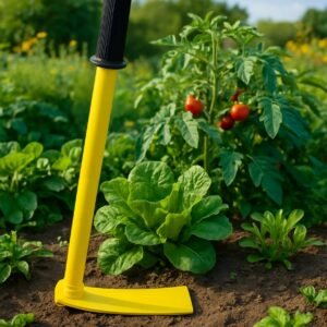 ecofynd Heavy Duty Garden Hand Hoe with 16 inches Handle, Gardening Tool for Easy Soil Cultivation & Weeding, Comfort Grip Handle Phawda, Agriculture Equipment for Home Farm Lands (GT020, Yellow)