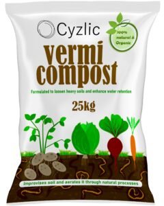 EARTHPOWER Vermicompost For Plants 25Kg | Manure For Home Gardening | Organic Fertilizer For Plants Home Garden | Vermi Compost For, Powder Form