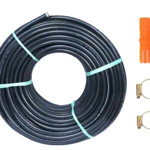 ANNA AGRO 1"Inch (19mm) 50 Meters(162.5 feet) Black,3 Layered Heavy Duty Braided Water Hose Pipe for Watering Easy to Connect, Garden, Car Wash, Floor Clean, Pet Bath,10 Year Replacement Warranty