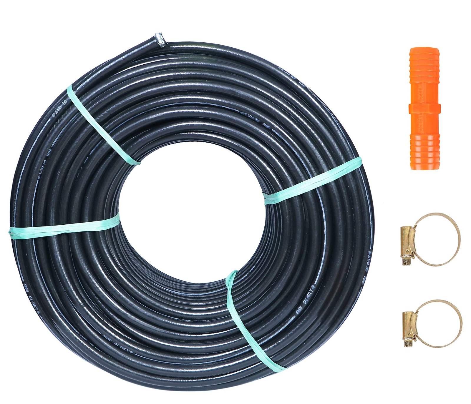ANNA AGRO 1"Inch (19mm) 50 Meters(162.5 feet) Black,3 Layered Heavy Duty Braided Water Hose Pipe for Watering Easy to Connect, Garden, Car Wash, Floor Clean, Pet Bath,10 Year Replacement Warranty