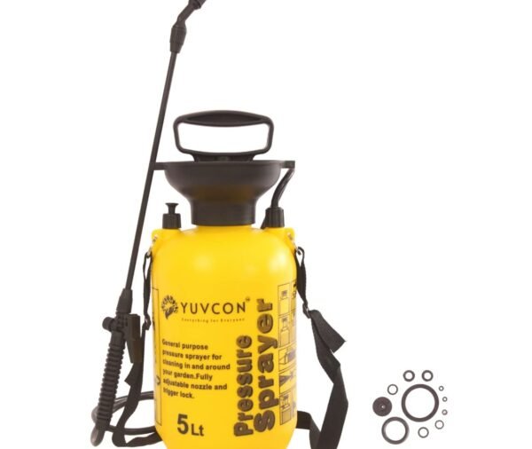 YUVCON Garden Spray Pump (5 Litre), Multi-Purpose Compression Sprayer for Gardening & Agriculture Spray Pump with Washer Set (5 Litre) | Manual