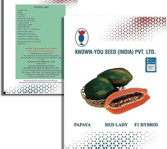 Taiwan Red Lady Papaya Hybrid Seed