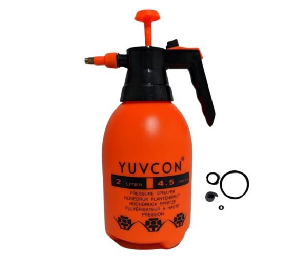 YUVCON Spray Bottle for Plants, Gardening Water Pump Sprayer with 2 Liter Capacity, Works in Jet & Sprinkle Mode, Pressure Pump (2 Litre Red)