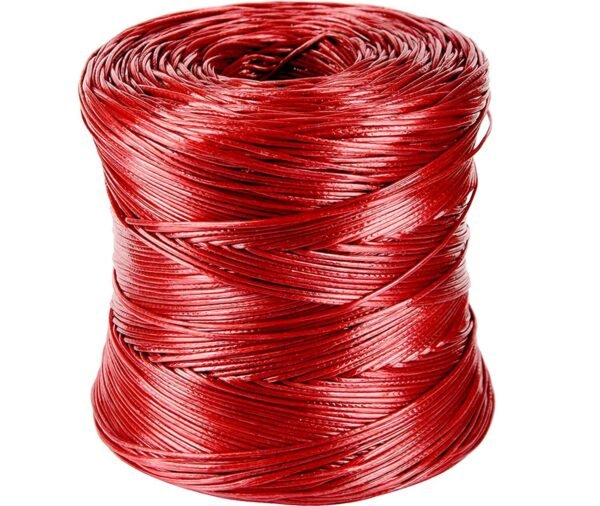 Plastic Binding Rope Roll 400 Meters for Home/Garden and Commercial Use Sutli Dori Thread Cord Twine String Role Bundle for Packaging Boxes, DIY, Tie Plants, Craft, Red