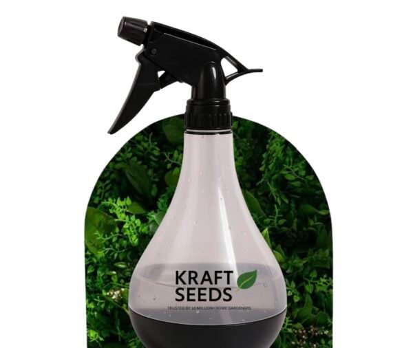 Kraft Seeds 770ml Spray Bottle for Plants, Compact Water Spray Bottle, Garden with Adjustable Nozzle, Leak-Proof Hand, Multi-Purpose use, Transparent Sprayer for Lawn Garden